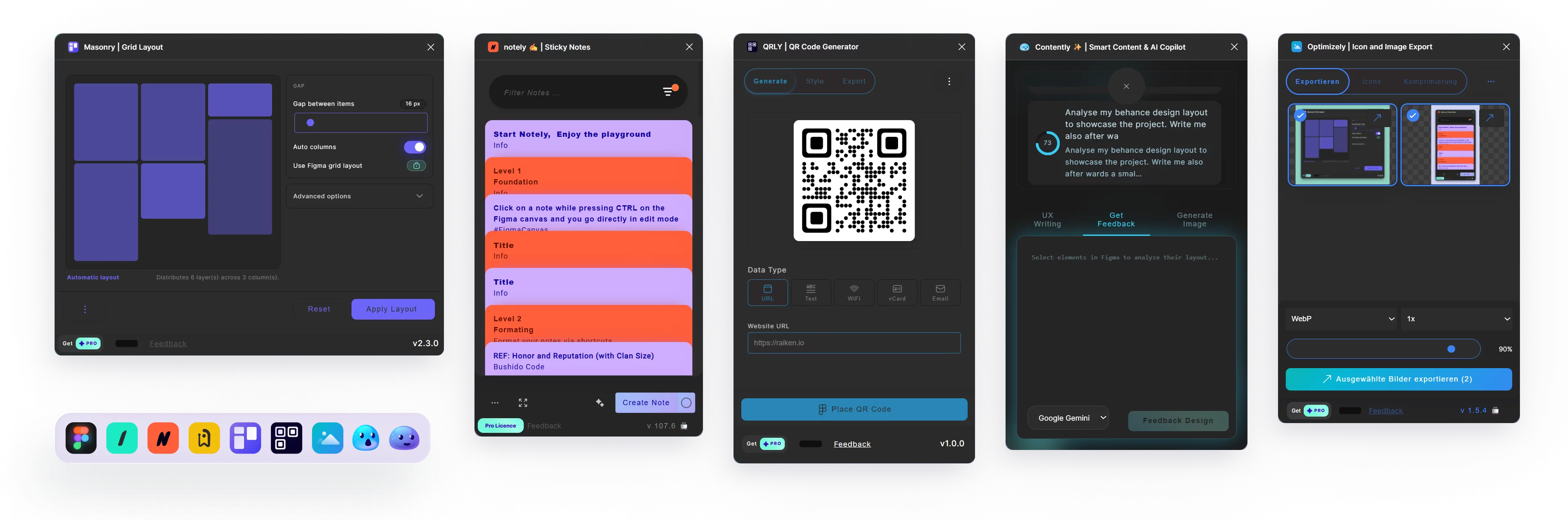 Figma Plugins Auswahl